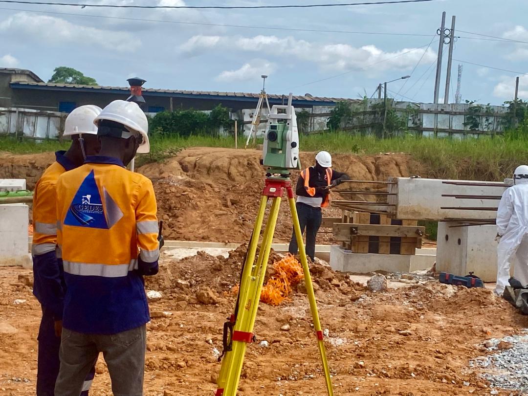 Topographie chantier métro Abidjan